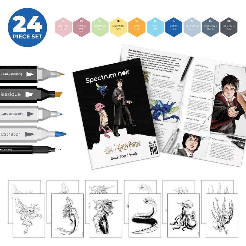 Spectrum Noir Pro Fan Art Set - 24 Piece - Magical Creatures - Image 2